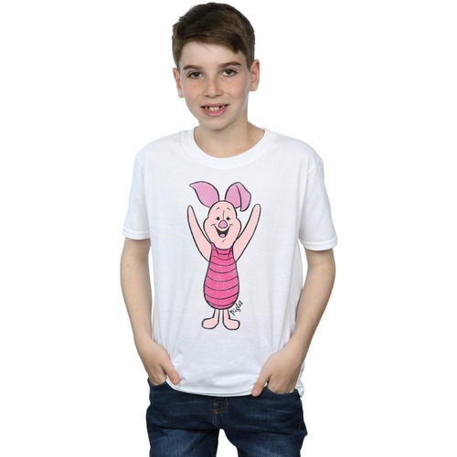 Vêtements Garçon T-shirts manches courtes Disney Winnie The Pooh Classic Piglet Blanc