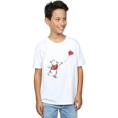 Vêtements Garçon T-shirts manches courtes Disney Winnie The Pooh Balloon Blanc