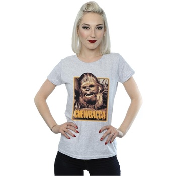 Vêtements Femme T-shirts manches longues Disney Chewbacca Scream Gris