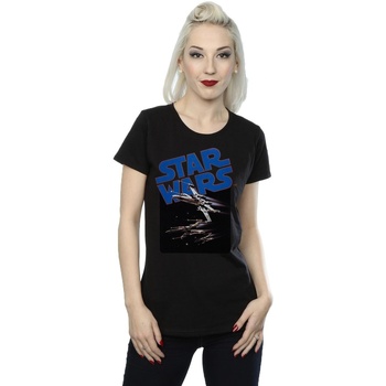 Vêtements Femme T-shirts manches longues Disney X-Wing Fighters Noir