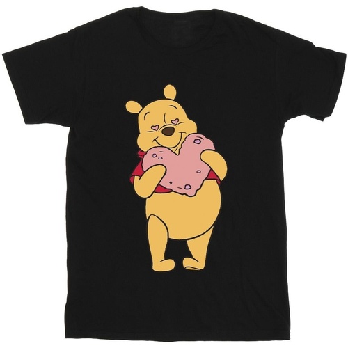 Vêtements Garçon T-shirts manches courtes Disney Winnie The Pooh Heart Eyes Noir