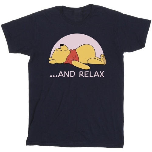 Vêtements Garçon T-shirts manches courtes Disney Winnie The Pooh Relax Bleu