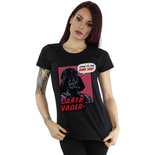 Vêtements Femme T-shirts manches longues Disney Come To The Dark Side Noir