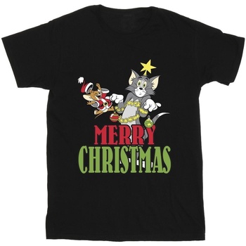 Vêtements Fille T-shirts manches longues Dessins Animés Merry Christmas Baubles Noir