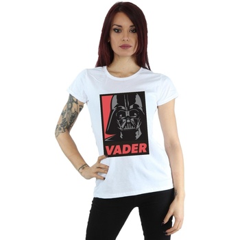Vêtements Femme T-shirts manches longues Disney Vader Poster Blanc