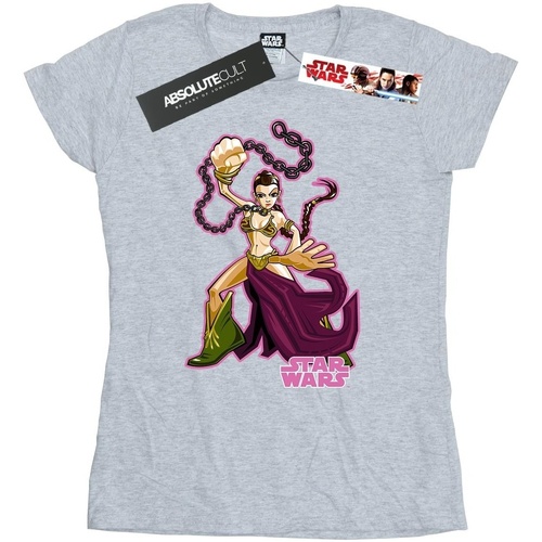 Vêtements Femme T-shirts manches longues Disney Return Of The Jedi Leia Gris