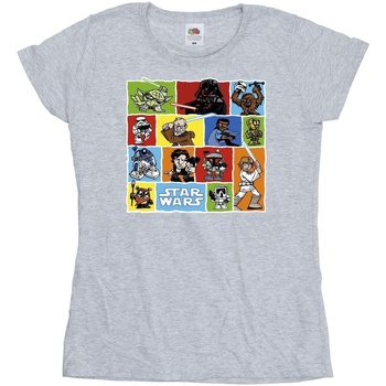Vêtements Femme T-shirts manches longues Disney Comic Drawing Montage Gris