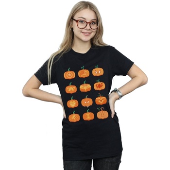Vêtements Femme T-shirts Manuel manches longues Marvel Avengers Halloween Pumpkin Noir