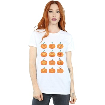 Vêtements Femme T-shirts manches longues Marvel Avengers Halloween Pumpkin Blanc