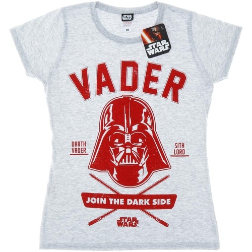 Vêtements Femme T-shirts manches longues Disney Darth Vader Collegiate Gris