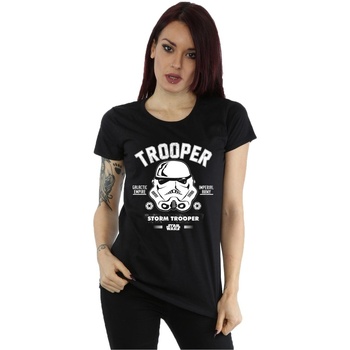 Vêtements Femme T-shirts manches longues Disney Stormtrooper Collegiate Noir