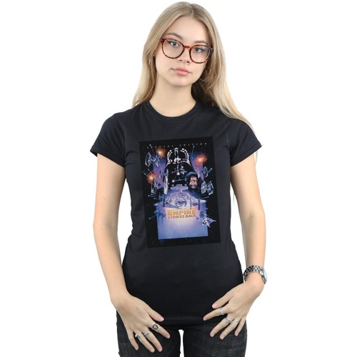 Vêtements Femme T-shirts manches longues Disney Episode V Movie Poster Noir