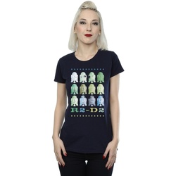 Vêtements Femme T-shirts manches longues Disney Green R2-D2 Bleu