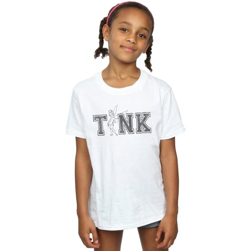 Vêtements Fille T-shirts manches longues Disney Tinker Bell Collegiate Tink Blanc