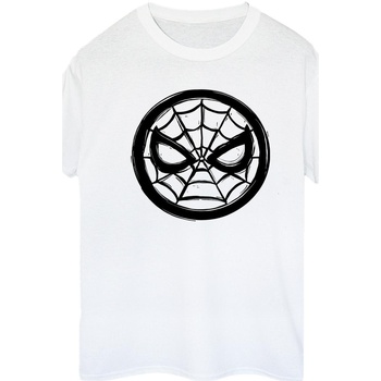 Vêtements Femme T-shirts manches longues Marvel Spider-Man Chest Logo Blanc