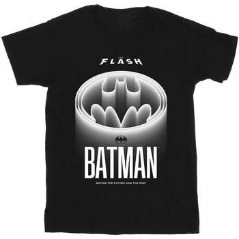 Vêtements Fille T-shirts manches longues Dc Comics The Flash Batman White Logo Noir