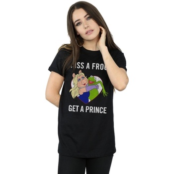 Vêtements Femme T-shirts manches longues Disney The Muppets Kiss A Frog Noir