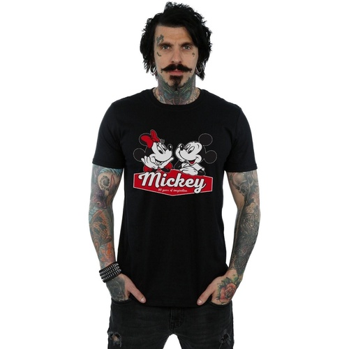 Vêtements Homme T-shirts manches longues Disney Mickie And Minnie 90 Years Noir