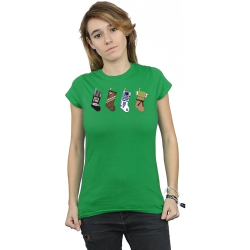 Vêtements Femme T-shirts manches longues Disney Christmas Stockings Vert