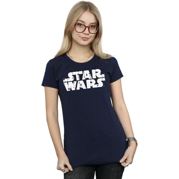 Vêtements Femme T-shirts manches longues Disney Christmas Logo Bleu