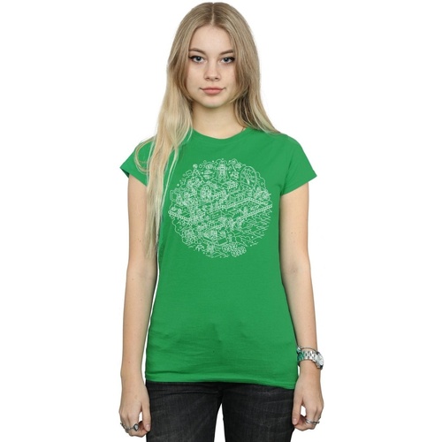 Vêtements Femme T-shirts manches longues Disney Christmas Death Star Vert