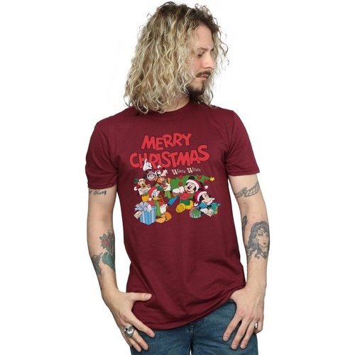 Vêtements Homme T-shirts manches longues Disney Mickey And Friends Winter Wishes Multicolore