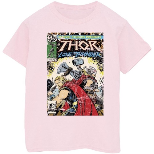 Vêtements Fille T-shirts manches longues Marvel Thor Love And Thunder Vintage Poster Rouge