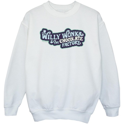 Vêtements Fille Sweats Willy Wonka Chocolate Factory Logo Blanc