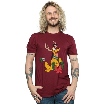 Vêtements Homme T-shirts manches longues Disney Pluto Christmas Reindeer Multicolore