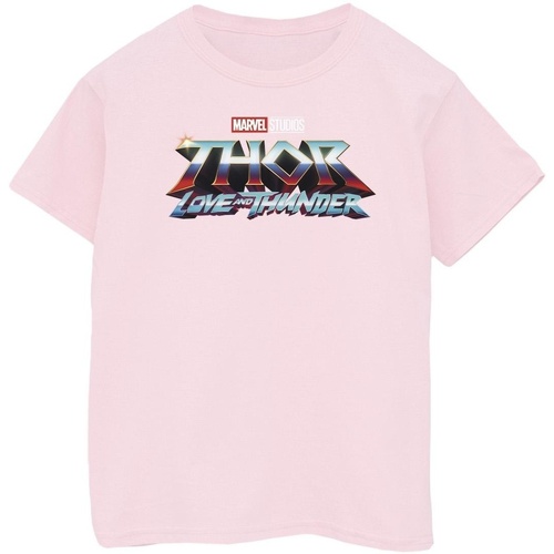 Vêtements Fille T-shirts manches longues Marvel Thor Love And Thunder Logo Rouge