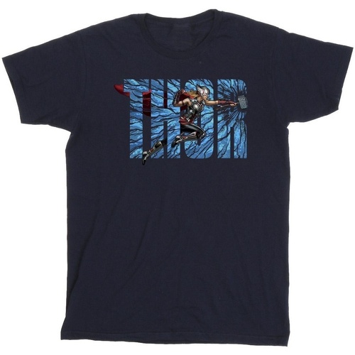Vêtements Fille T-shirts manches longues Marvel Thor Love And Thunder Smash Bleu