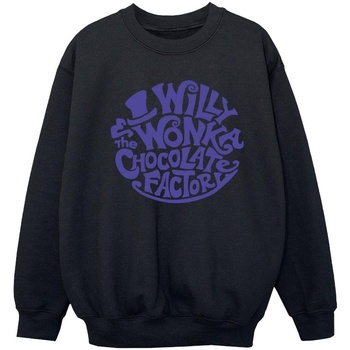 Vêtements Fille Sweats Willy Wonka & The Chocolate Fact Typed Logo Noir