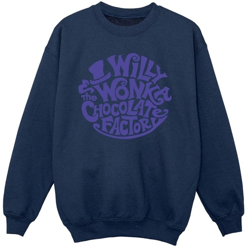 Vêtements Fille Sweats Willy Wonka & The Chocolate Fact Typed Logo Bleu