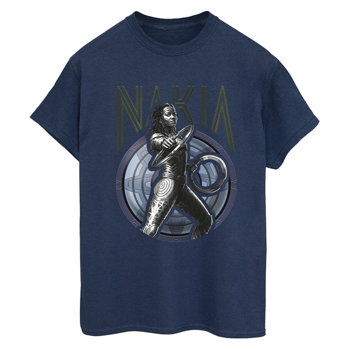 Vêtements Femme T-shirts manches longues Marvel Wakanda Forever Nakia Shield Bleu