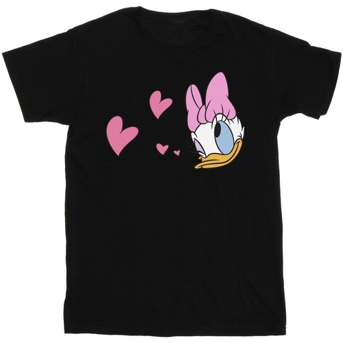 Vêtements Homme T-shirts manches longues Disney Daisy Duck Kisses Noir