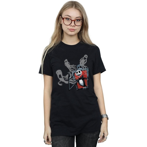 Vêtements Femme T-shirts manches longues Disney Nightmare Before Christmas Ghosts Of Jack Noir