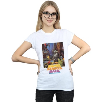Vêtements Femme T-shirts manches longues Disney Yoda Poster Blanc