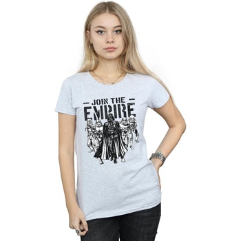 Vêtements Femme T-shirts manches longues Disney Support The Troops Gris