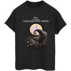 Vêtements Femme T-shirts manches longues Nightmare Before Christmas Moon Poster Noir