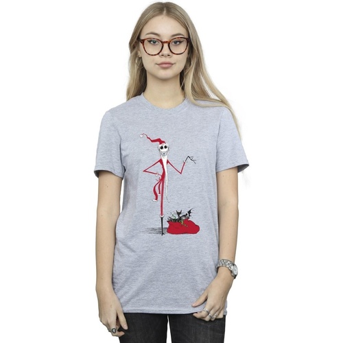 Vêtements Femme T-shirts manches longues Nightmare Before Christmas Christmas Presents Gris