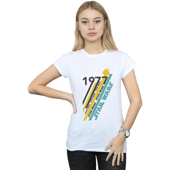 Vêtements Femme T-shirts manches longues Disney Retro 77 Stripes Blanc