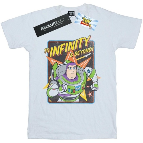 Vêtements Fille T-shirts manches longues Disney Toy Story 4 Buzz To Infinity Blanc
