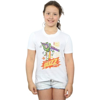 Vêtements Fille T-shirts manches longues Disney Toy Story 4 The Original Buzz Lightyear Blanc