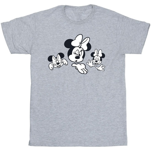 Vêtements Homme T-shirts manches longues Disney Minnie Mouse Three Faces Gris