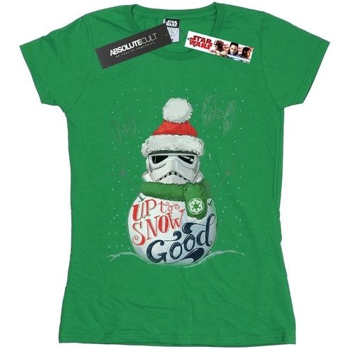 Vêtements Femme T-shirts manches longues Disney Stormtrooper Up To Snow Good Vert