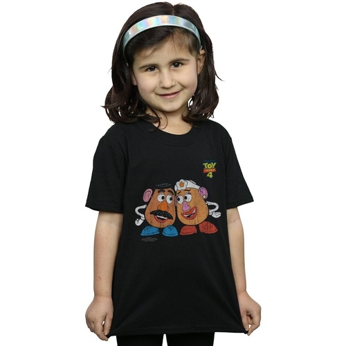 Vêtements Fille T-shirts manches longues Disney Toy Story 4 Mr And Mrs Potato Head Noir