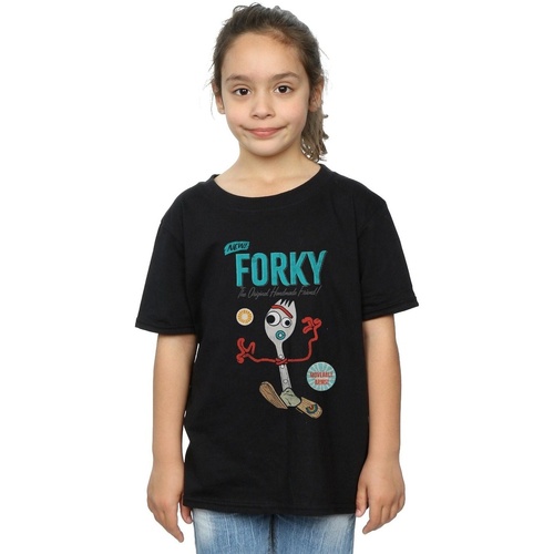 Vêtements Fille T-shirts manches longues Disney Toy Story 4 Forky Handmade Friend Noir