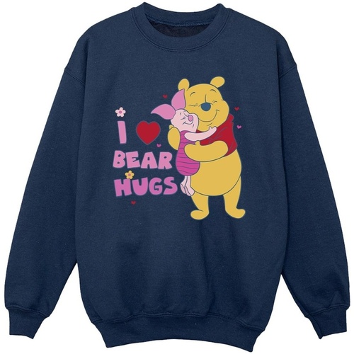 Vêtements Fille Sweats Disney Winnie The Pooh Mum Best Hugs Bleu