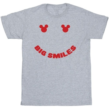 Vêtements Homme T-shirts manches longues Disney Mickey Mouse Big Smile Gris