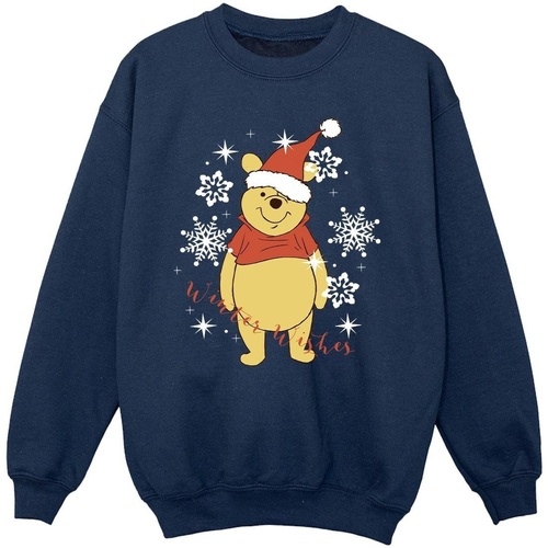 Vêtements Fille Sweats Disney Winnie The Pooh Winter Wishes Bleu